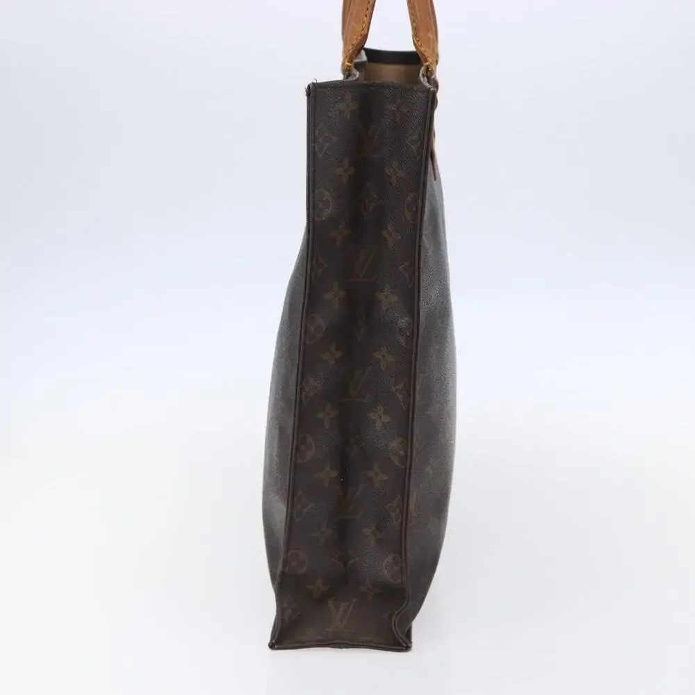 Louis Vuitton Monogram Sac Plat Handbag Brown
